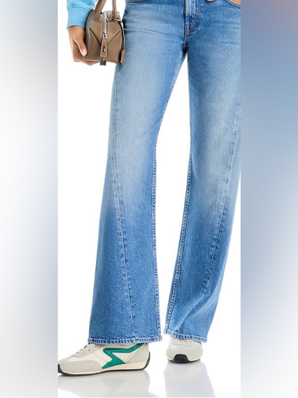 MOTHER Wide-Leg Jeans in Light Blue Wash - Picture 2 of 3